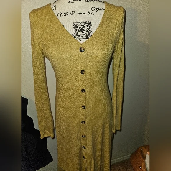 Double Zero Mystical Medium Womans Button Up Dress - Picture 2 of 10